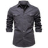 AIOPESON 2026 Business Cotton Pocket Shirt Long Sleeve Quality For Casual Slim Fit Solid Color Men Shirts Khamik Shop Online