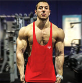 2022 New Fashion Men Gym Tank Top Fitness Y Back Clothing Summer Men&