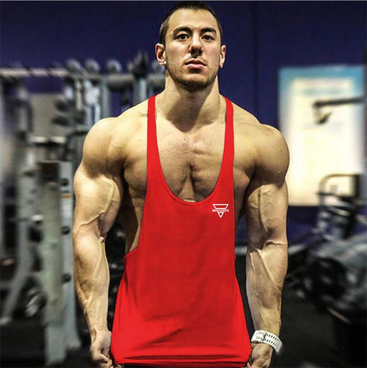 2022 New Fashion Men Gym Tank Top Fitness Y Back Clothing Summer Men&