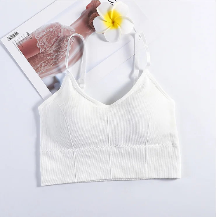 Women Sexy Crop Tops Bra Tube Top Female Streetwear Sleeveless Seamless Sports Bra Crop Camis Top Tee Bandeau Top Basic Tank Khamik Shop Online