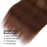 Straight Chocolate Brown Remy Hair Bundles Human Hair Extensions 100g/Pcs 1/3/4 Bundles Deals for Women Human Hair Weaving Wefts Khamik Shop Online