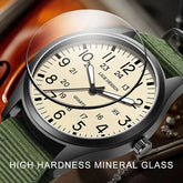LIGE 2025 TOP NEW quartz wristwatch Arabic Watch for Men Luminous Green Nylon Luxury Leather Wrist Men Watch Montre Homme+BOX Khamik Shop Online