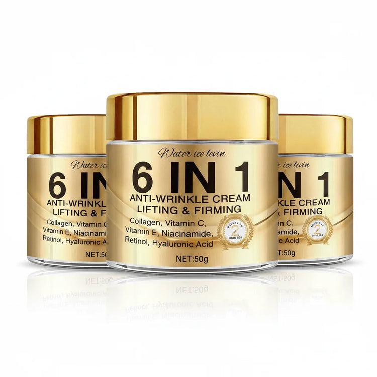6-In-1 Anti-Wrinkle Cream. Lifts Firms Smooths Moisturizes. Collagen Vitamin C E Niacinamide Retinol Hyaluronic Acid. 50g Khamik Shop Online
