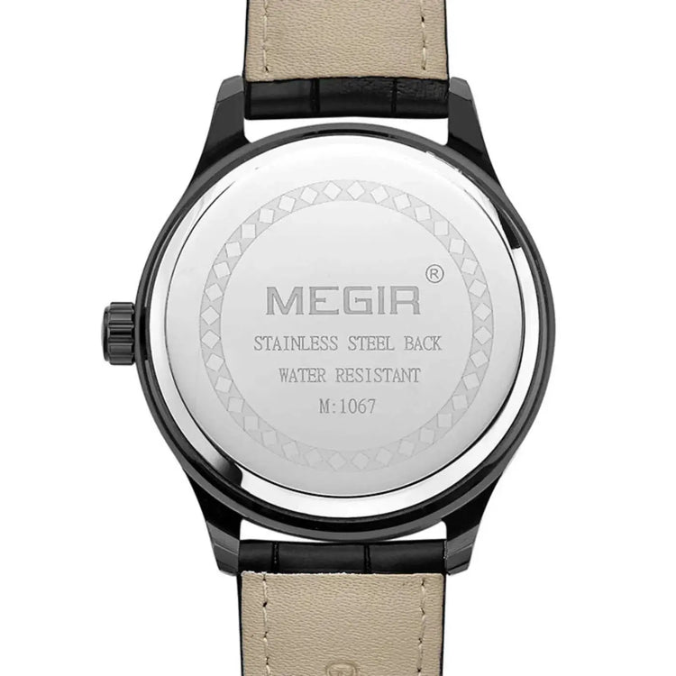 MEGIR Men Watches Luxury Leather Strap Sport Military Watch Male Clock Waterproof Casual Quartz Wristwatch Reloj Hombre 1067 Khamik Shop Online