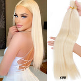 100% Real Human Hair Bulk Blonde no Weft Honey Hair Bulks Vietnamese Virgin Hair Straight Weaving Hair for Braiding Khamik Shop Online
