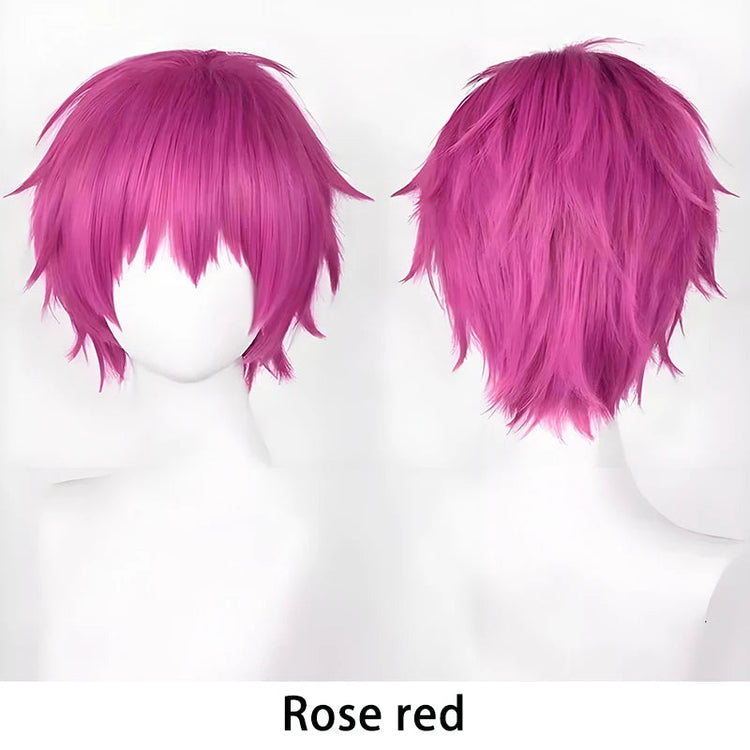 10-Inch Short Straight Hair Suitable For Both Men And Women, Cosplay Synthetic Hair Anime Role-Play Halloween Party Upturned Wig Khamik Shop Online