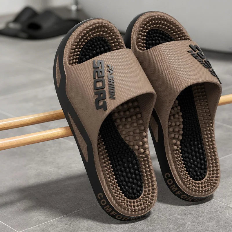 New Men Slippers Massage Slipper Summer Flats Fashion Flip Flops Outdoor Sandals Women Slides Non-Slip Couples Casual Home Shoes Khamik Shop Online