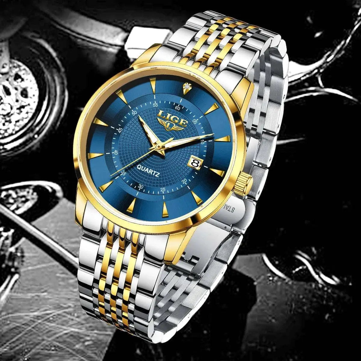 LIGE New 2026 Luxury Man Watch Waterproof Stainless Steel Luminous Date Watch Fashion Simple Casual Man’s Quartz Watches Box Khamik Shop Online
