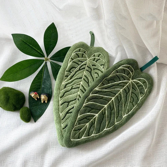 1PC Hot Plant Hand Towel Cleaning Towel Absorbent Handkerchief Hanging Thickened Kitchen Towel Bathroom Kitchen Accessories Khamik Shop Online