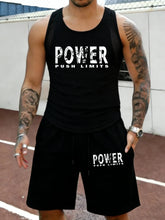 Power Push Limits Pattern Summer Fitness Mesh Vest Set Man Classic Pocket Shorts Quick Dry Running Sportswear Sport Short Pants Khamik Shop Online