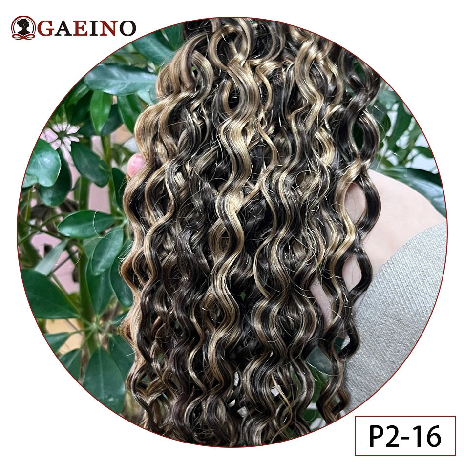 Water Wave Tape in Human Hair Extension Brazilian Hair Skin Weft Tape in Curly Human Hair 20 Pcs/Set Black Brown Blonde Color Khamik Shop Online