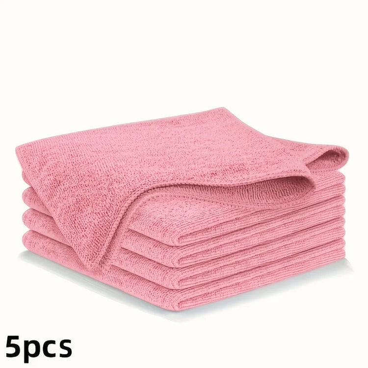 1-50Pcs Light Pink Microfiber Kitchen Towels Super Absorbent Soft Durable Cleaning Cloths Glass Countertops Pans Bowls Faucets Khamik Shop Online