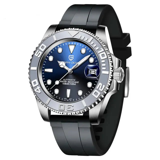 PAGANI DESIGN New Automatic Mens Watch Sapphire Glass 40mm Mechanical Watch Stainless Steel 100M Waterproof Clock Watch Men Gift Khamik Shop Online