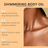 Oceaura 100ml Shimmering Body Oil for Daily Moisturizing Nourishing Glowing Skin Care Sparkling Massage Brighten Body Care Khamik Shop Online