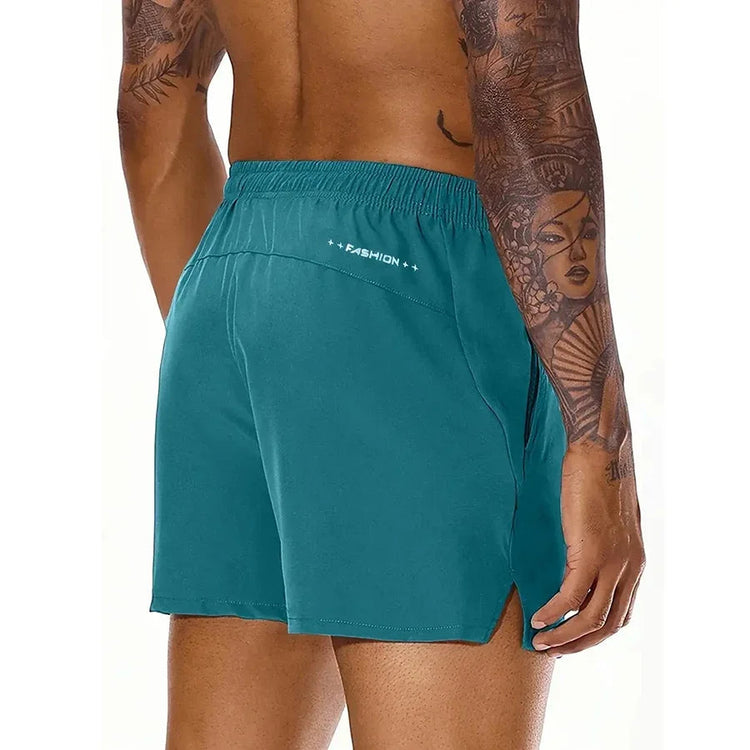 Men 2025 New  Summer Beach New Models Solid Color Fashion Leisure Comfortable Elastic Waist Double Pockets Cool Sports Shorts Khamik Shop Online