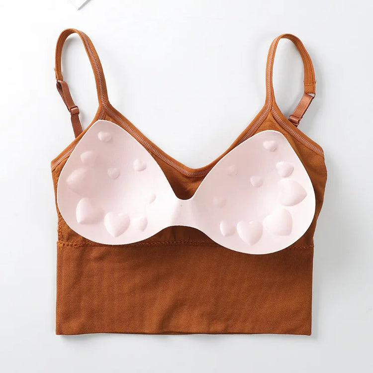 Women Tank Crop Top Seamless Underwear Vintage Crop Top Female Tanks Vest Camis Padded U Back Woman Sexy Sport Lingerie Camisole Khamik Shop Online