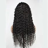 180% Density Full 4x4 Transparent Lace Front Jerry Curl Human Hair Wig Cerise Alfie