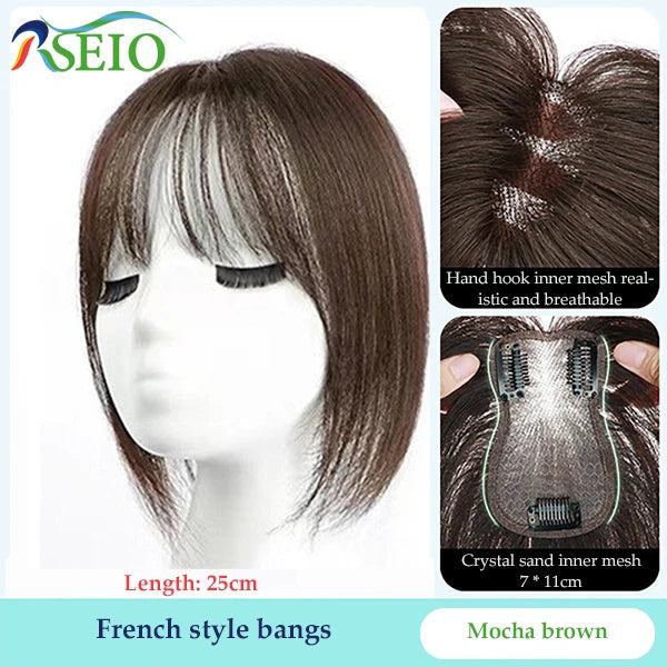 RSEIO Hair Toppers 7x11cm Women Topper Hair Natural Hair Wig 100% Human Hair Clip In Hair Extension For Women Khamik Shop Online