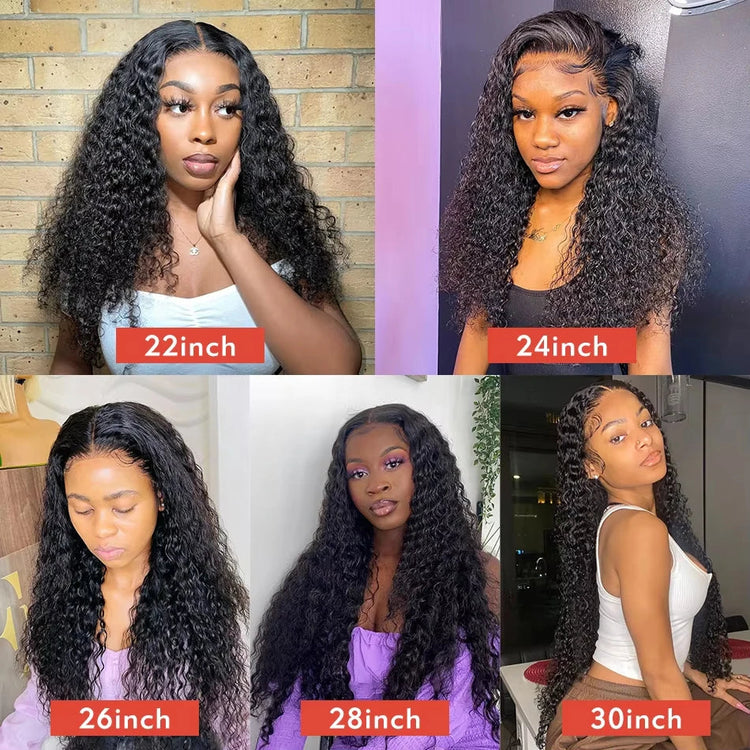 13x4 Hd Lace Frontal Wig 13x6 Curly Human Hair Wigs Water Wave Human Hair Wig 30 40 Inch Loose Deep Wave Brazilian Choice Black Khamik Shop Online
