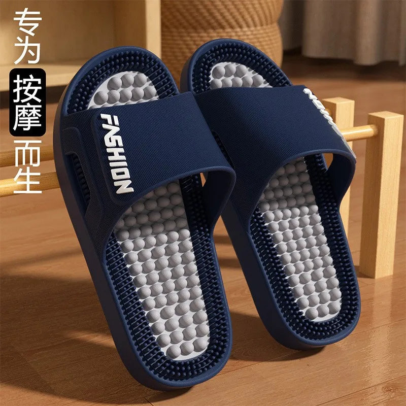 New Men Slippers Massage Slipper Summer Flats Fashion Flip Flops Outdoor Sandals Women Slides Non-Slip Couples Casual Home Shoes Khamik Shop Online