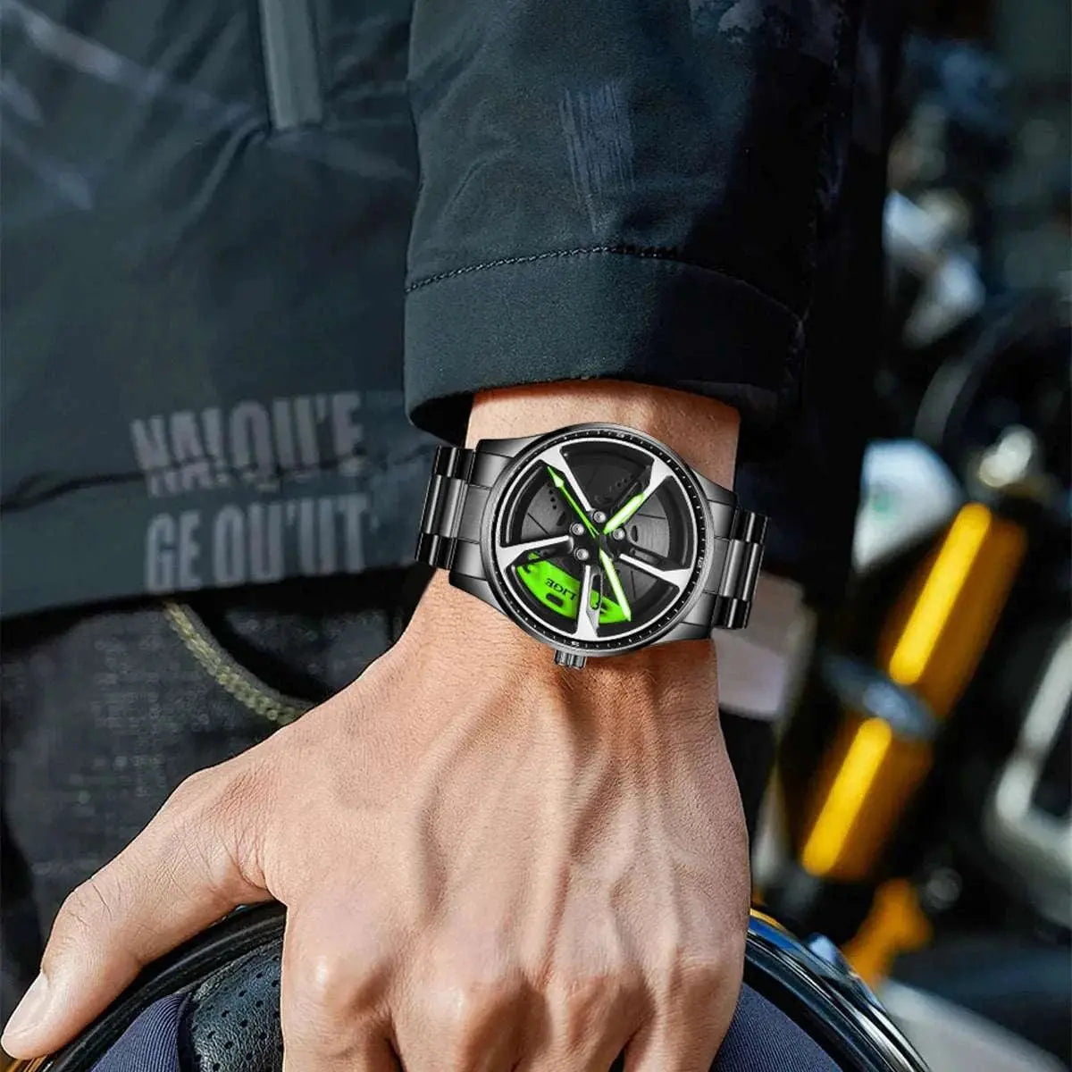 LIGE Unique Creative Quartz Man Watch Steel Band Casual Sports Waterproof Luminous Rotating Wheel Dial Watches for Men Gifts Box Khamik Shop Online