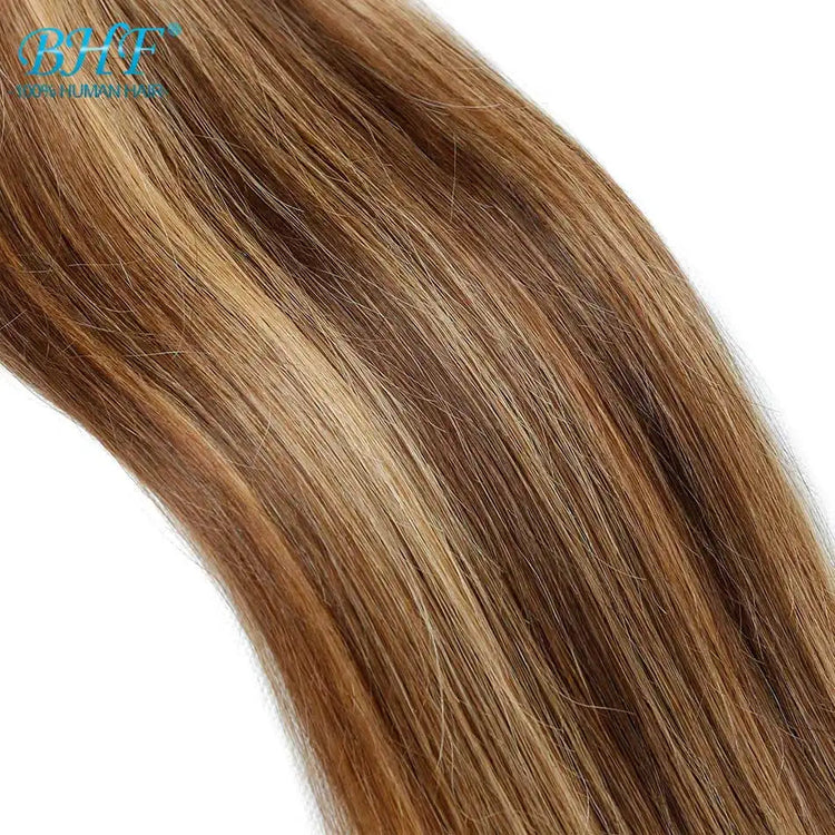 BHF Tape In Hair Extensions Human Hair 20pcs/Pack European Remy Straight Invisible Tape Ins Adhensive 100% Human Hair For Salon Khamik Shop Online