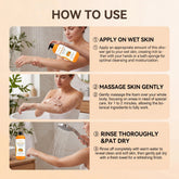 OceAura Fresh Persimmon Shower Gel Gentle Deep Cleansing Skin Barrier Protection Repair Long-Lasting Citrus Fruity Scent Mild Moisturizing Body Wash Khamik Shop Online