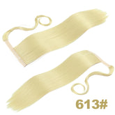 Straight Long Ponytail Extensions 22inch Natural Black Wrap Around Synthetic Hair Piece Pony Tail Hair Hairpieces for Women Girl Khamik Shop Online