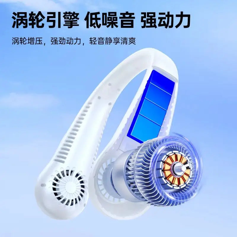 Hot 2026 Neck Fan Portable Rechargeable Mini Quiet Strong Wind Long Battery Life Personal Fan For Summer Outdoor Travel Gift Khamik Shop Online