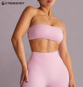 Strapless Sports Bra Gym Crop Top Women Quick-Drying Yoga Clothes Women Tube Bra Fitness Chest Wrap Underwear Workout Bra Female Khamik Shop Online