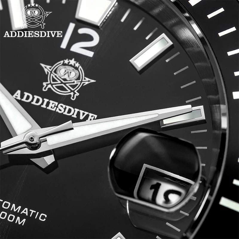 ADDIESDIVE New Diving Gift Watch Men 8215 Automatic Sapphire AR Coated Glass Ceramic Bezel Waterproof 200m Luminous Stainless St Khamik Shop Online
