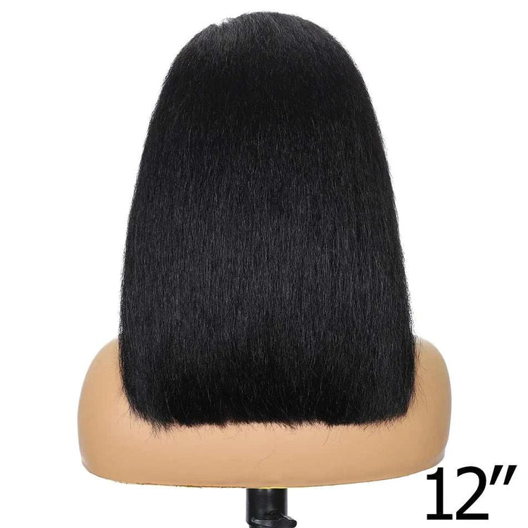 100% Human Hair Kinky Straight 5X5 HD Lace Closure Wigs PrePlucked 200% Density Yaki Straight 13x6 HD Glueless Lace Front Wigs Khamik Shop Online