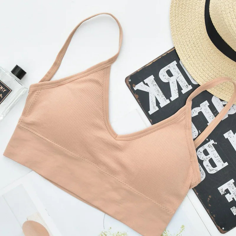 Women Sexy Crop Tops Bra Tube Top Female Streetwear Sleeveless Seamless Sports Bra Crop Camis Top Tee Bandeau Top Basic Tank Khamik Shop Online