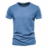 100% Cotton Men T-shirt Casual Soft Fitness Summer Thin T-shirts Men&