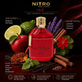 Dumont Nitro Red Pour Homme Eau de Parfum for Men, 3.4 Fl Oz / 100ml, Bold Masculine Fragrance Spray with Red Bottle and Gift Box for Daily Wear, Date Night and Special Occasions Khamik Shop Online