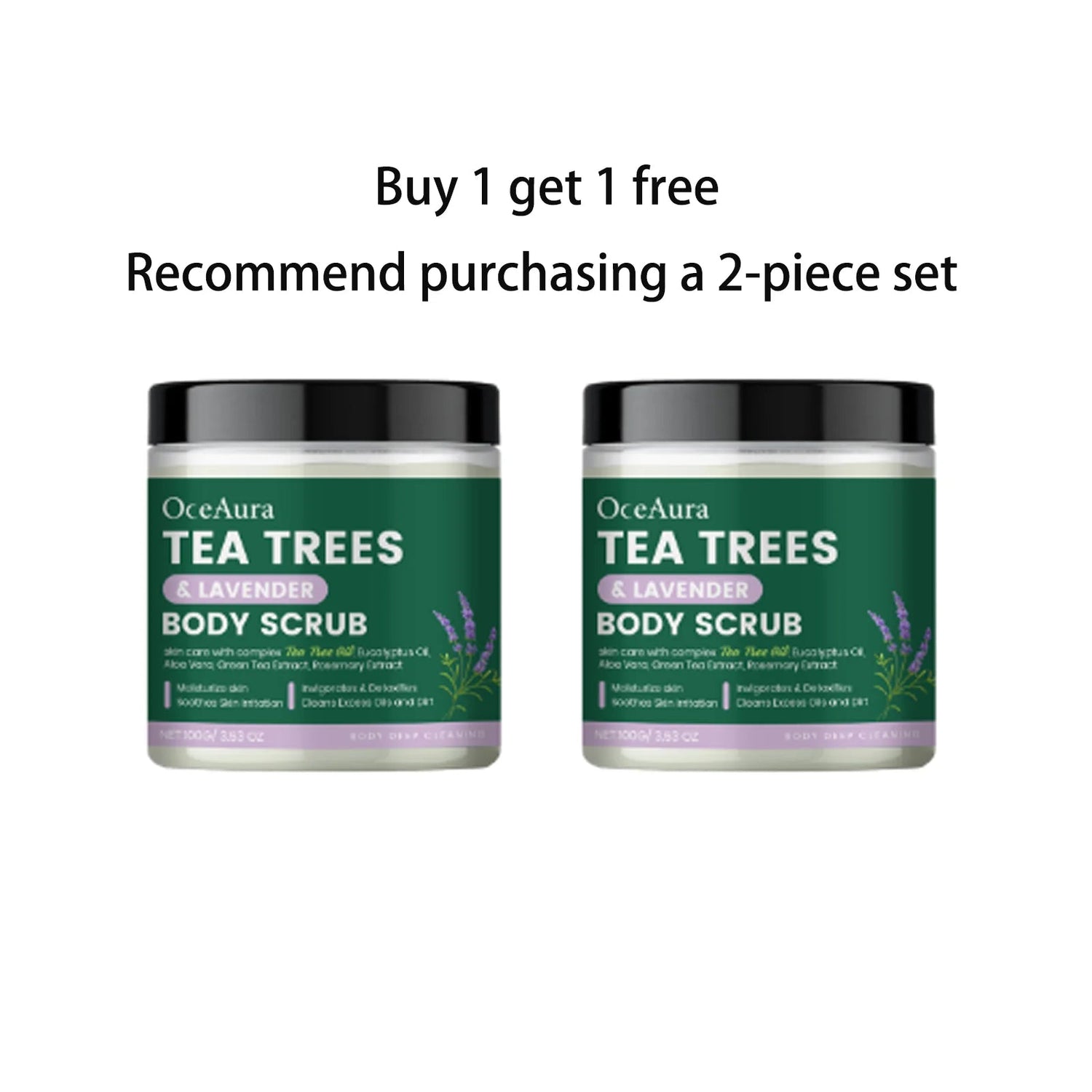OceAura Tea Trees Lavender Body Scrub Gentle Skin Deep Cleansing Exfoliating Soothing Moisturizing Detoxifying Body Care Scrub  Khamik Shop Online