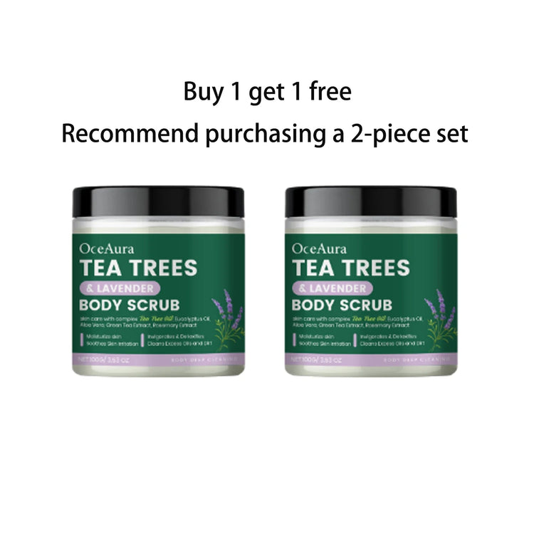 OceAura Tea Trees Lavender Body Scrub Gentle Skin Deep Cleansing Exfoliating Soothing Moisturizing Detoxifying Body Care Scrub  Khamik Shop Online
