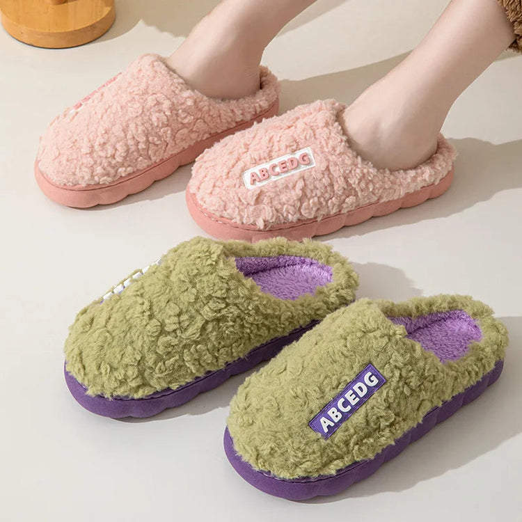 Trend Winter Couple Indoor Non-slip For Men Women Flip Flops Warm Slippers Home Slides Casual bedroom Soft Comfort Shoes Khamik Shop Online