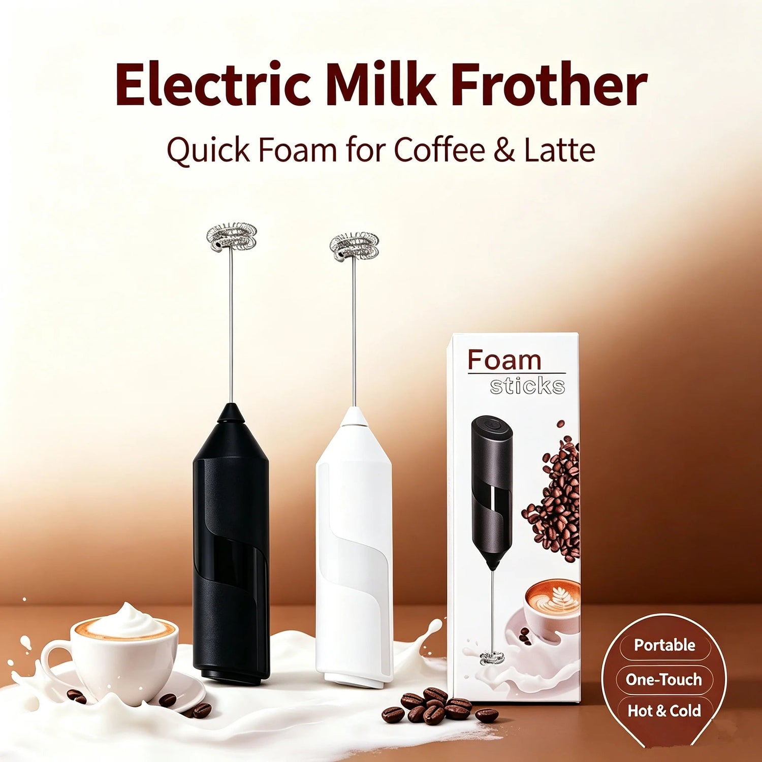 Milk Wireless Foamer Coffee Whisk Mixer Electric Blender Egg Beater Mini Frother Handle Stirrer Cappuccino Maker Cooking Tools Khamik Shop Online