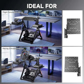 GTPLAYER Flight & Racing Simulator Stand, Foldable Gaming Cockpit Compatible with Logitech, Thrustmaster, PXN Wheels & Flight Joysticks, Black Khamik Shop Online