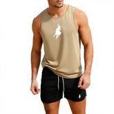European Men Summer Vest and Shorts Set 2 Piece Outdoor Jogging Athletic Sportswear Fashion Trend Casual Men&