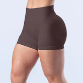 No Logos Shorts | 4.5" leggings Low Ribbed Rise Cycling Women Yoga Workout Clothes Gym Scrunch Bum Seam Seamless Fitness Tights Khamik Shop Online