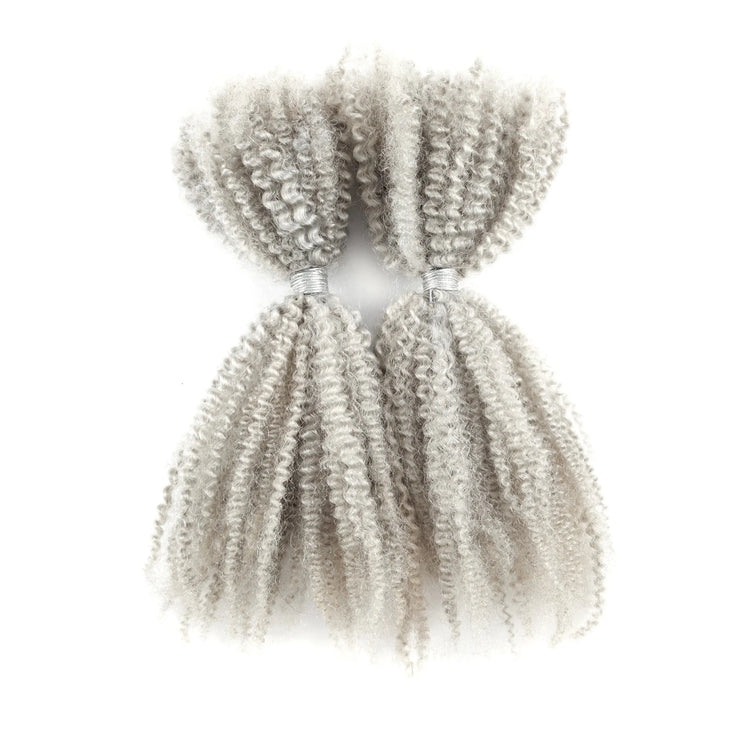 ANNA Factory No Middleman Best Selling Wholesale Price Grey Color 4C100%Human Hair Afro Kinky Bulk Hair Extension for African Khamik Shop Online