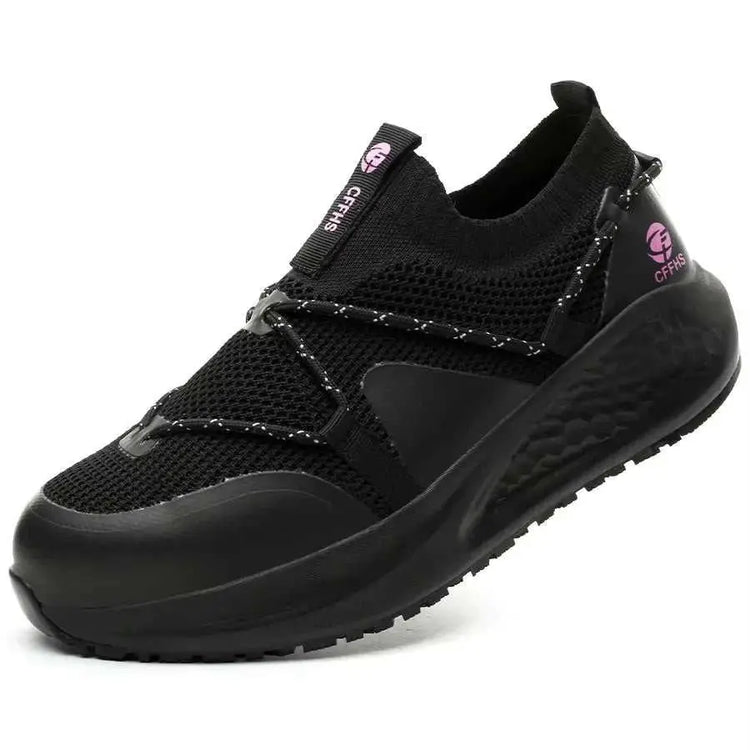 Latest Women Work Shoes Puncture-Proof Safety Shoes Non-slip Platform Sneakers Women Steel Toe Shoes Comfort Security Boots Lady Khamik Shop Online