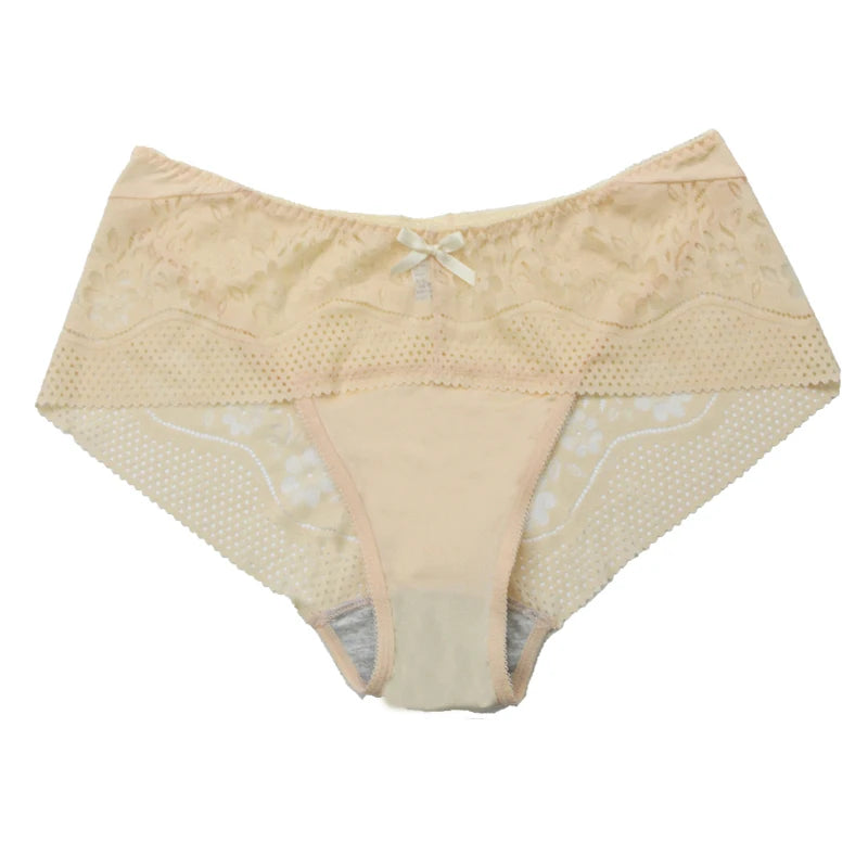 DaiNaFang New Plus Size Underwear Women Sexy Transparent Lace Modal Cotton Panties High Waist Large Lingerie Khamik Shop Online