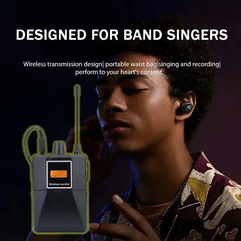 Professional Grade Stage Wireless In Ear Monitoring System With UHF mono mono Frequency,For Stage/Band/Drummer/Small Concert ﻿ Khamik Shop Online