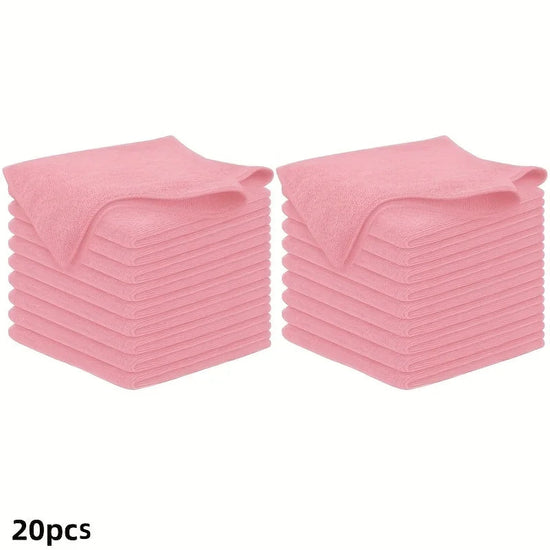 1-50Pcs Light Pink Microfiber Kitchen Towels Super Absorbent Soft Durable Cleaning Cloths Glass Countertops Pans Bowls Faucets Khamik Shop Online