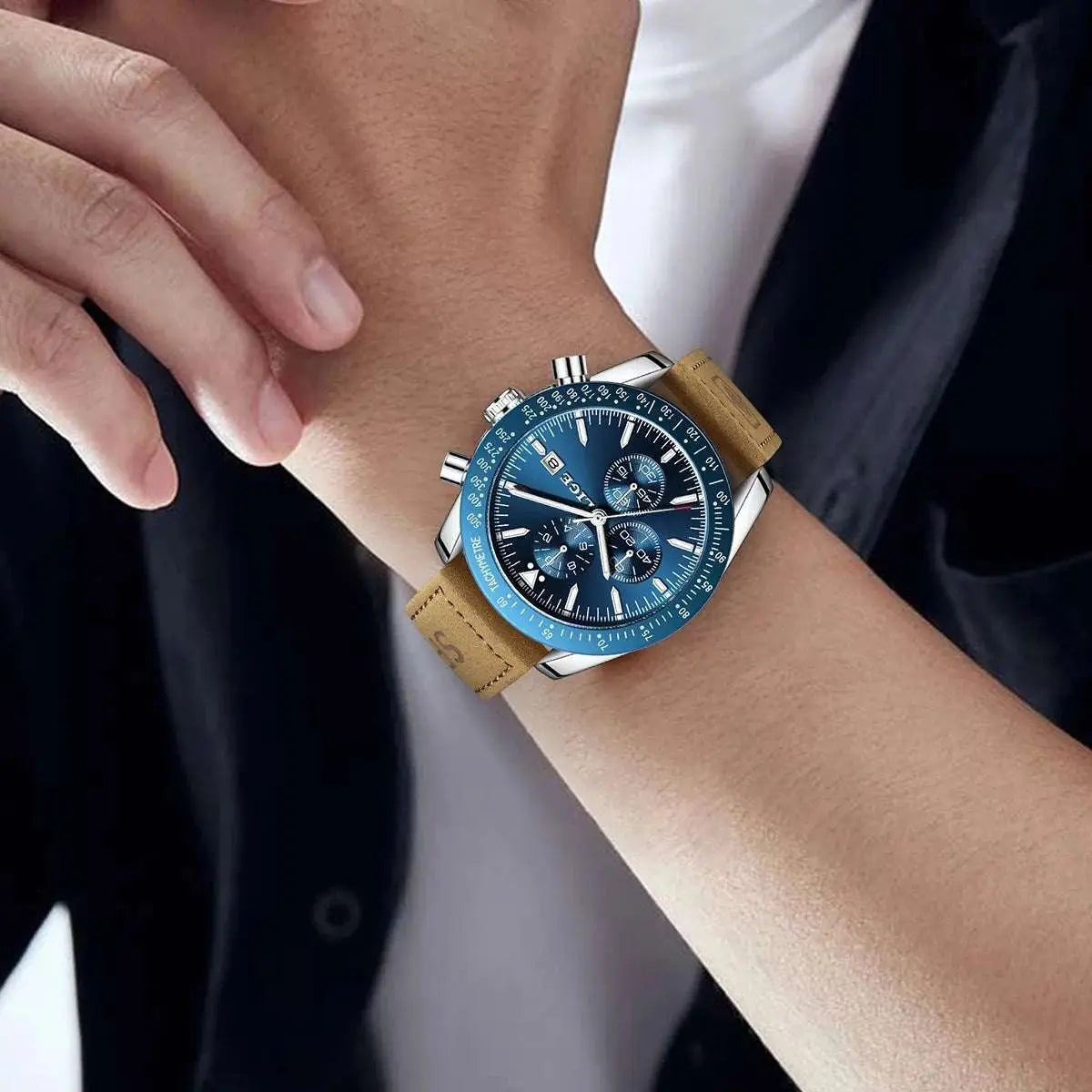 LIGE Retro Fashion Outdoor Quartz Man Watch Military Classic Clocks Casual Sports Leather Belt Waterproof Auto Date Watches Male Khamik Shop Online