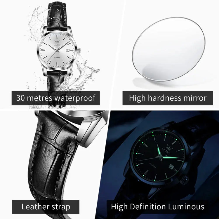 OLEVS 6898 Women Watch Original Quartz Watches Waterproof Luminous Date Watch Bracelet Set Ladies&