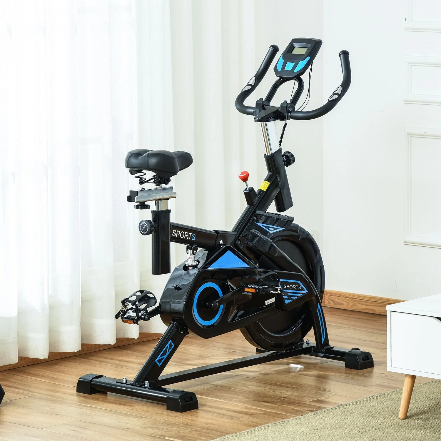 Soozier Stationary Exercise Bike Indoor Cardio Workout Cycling Bicycle Taupe Shadow